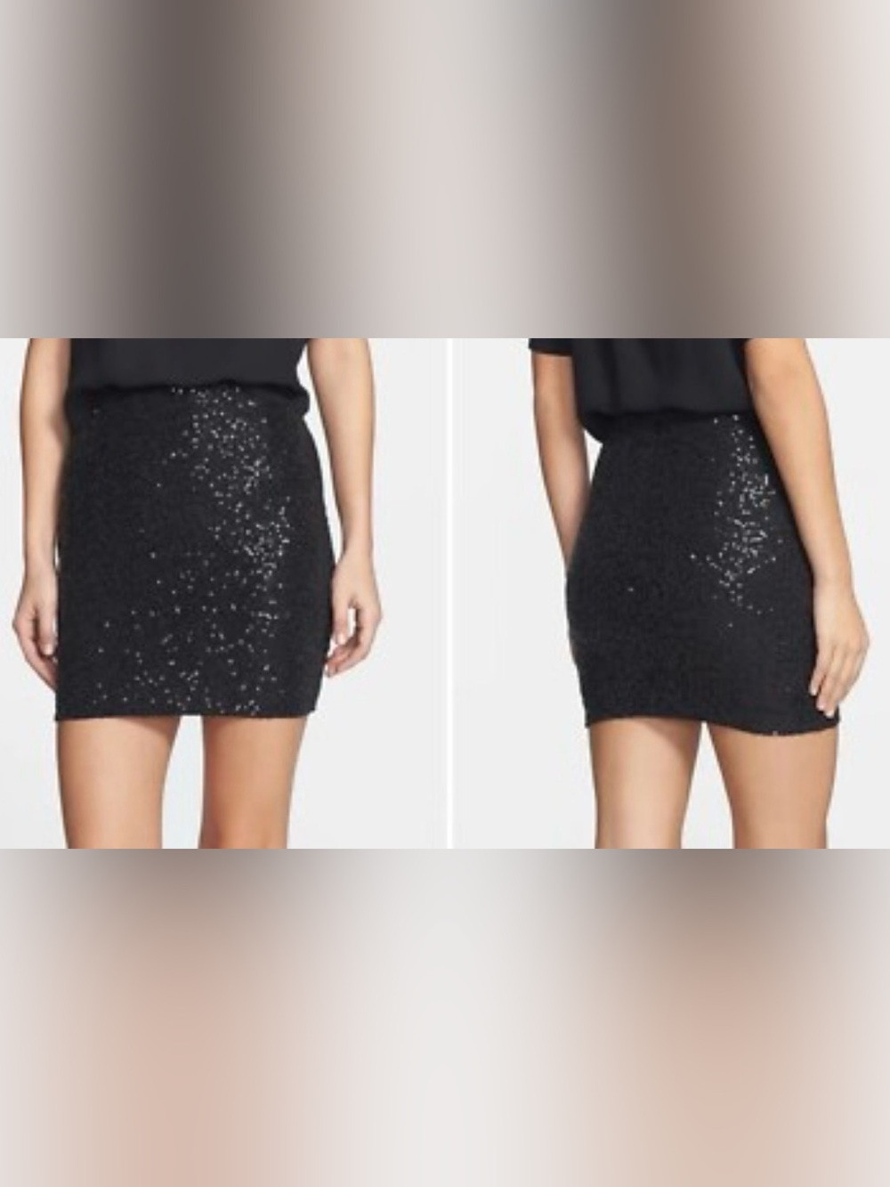 MAURICES size LARGE, BLACK, Sequin Mini Skirt
